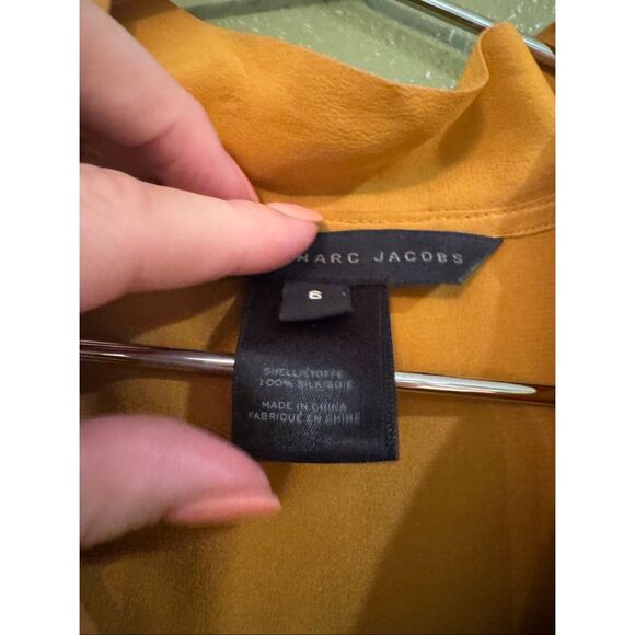Silk Marc Jacob’s Mustard Blouse *note - Picture 4 of 16